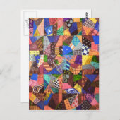 De gekke Abstracte Geometrische Kunst van het Briefkaart (Voorkant / Achterkant)