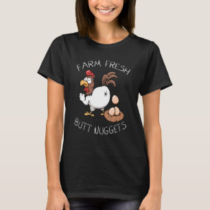 De gekke boerderijen van de kippenboer verfrist zi t-shirt