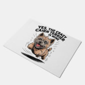 De gekke Cairn Terrier is van mij Deurmat (Schuin)