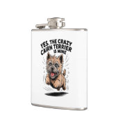De gekke Cairn Terrier is van mij Heupfles (Links)