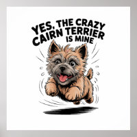 De gekke Cairn Terrier is van mij
