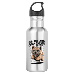 De gekke Cairn Terrier is van mij Waterfles
