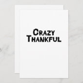 De gekke Dankbare Gift van de Thanksgiving Feestdagenkaart (Voorkant / Achterkant)