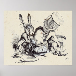 De Gekke Hoedenmaker en de Maartse Haas Poster