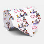 De gekke hoedenmaker vraagt Alice: "Waarom normaal Stropdas (Opgerold)