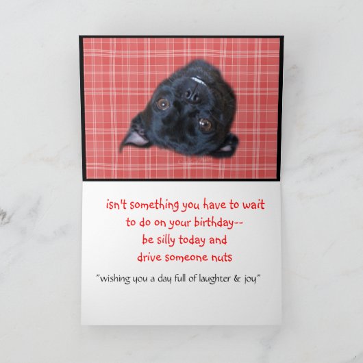 De gekke hond Buggs, past om het even welke Kaart (Binnen)