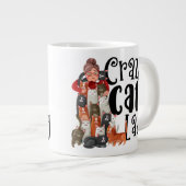 De gekke kat-dame in je leven grote koffiekop (Voorkant rechts)
