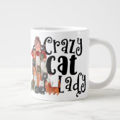 De gekke kat-dame in je leven grote koffiekop (Rechts)