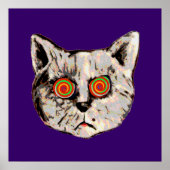 de gekke kat poster (Voorkant)