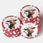 De Gekke Koe - "Serieus?" Grappig offerte ontwerp Poker Chips (Opstapeling)