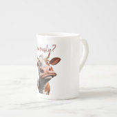 De Gekke Koe - "Serieus?" Grappig offerte ontwerp Porselein Kop (Voorkant rechts)