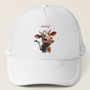 De Gekke Koe - "Serieus?" Grappig offerte ontwerp Trucker Pet