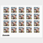 De Gekke Koe - "Serieus?" Grappig offerte ontwerp Vierkante Sticker (Vel)