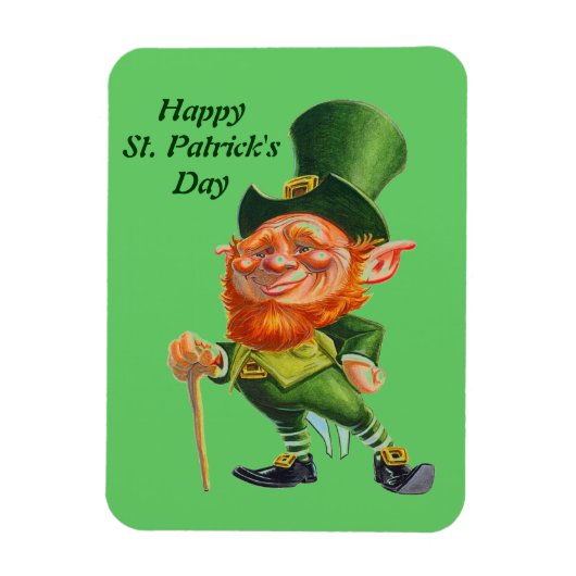 DE GEKKE LEPRECHAUN-magneet Magneet (Verticaal)