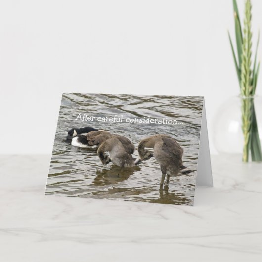 De gekke Liefde van de Gans Feestdagen Kaart (Voorkant)