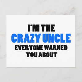 De gekke oom waar je gewaarschuwd werd over briefkaart