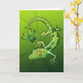 De Gekko van de Dag van heilige Patrick Kaart (Gele Bloem)