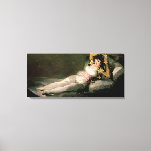 De geklede maja, ca.1800 canvas afdruk (Voorkant)