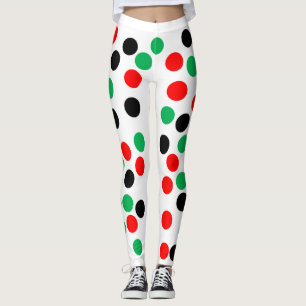 De gekleurde ballen leggings