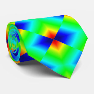 De gekleurde blokken gloeien in het donker stropdas