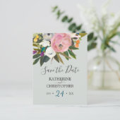 De gekleurde Floral sparen het Briefkaart van de A (Staand voorkant)