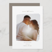 De gekleurde Foto bewaart de Datum Save The Date (Voorkant / Achterkant)