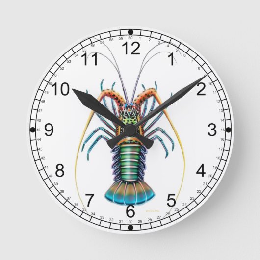 De gekleurde gloeiende wandklok (Voorkant)