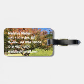 De gekleurde Maple-structuur in het najaar Bagagelabel (Achterkant horizontaal)