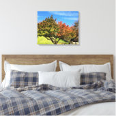 De gekleurde Maple-structuur in het najaar Canvas Afdruk (Insitu (Slaapkamer))
