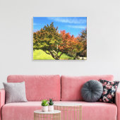 De gekleurde Maple-structuur in het najaar Canvas Afdruk (Insitu (Woonkamer))