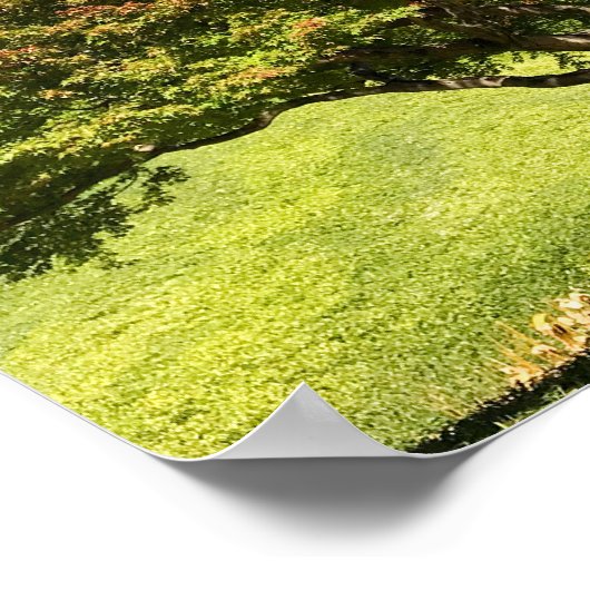 De gekleurde Maple-structuur in het najaar Poster (Hoek)