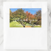 De gekleurde Maple-structuur in het najaar Rechthoekige Sticker (Tas)