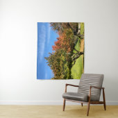 De gekleurde Maple-structuur in het najaar Wandkleed (In situ)