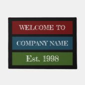 De gekleurde Naam van het Bedrijf van de Stijl van Deurmat (Voorkant)