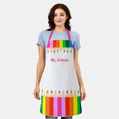 De gekleurde Pencils personaliseren Schort (Gedragen)