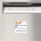 De gekleurde Pencils - sparen de datumSjabloon van Magneet (Insitu (Vaatwasser))