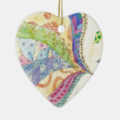 De gekleurde quilt keramisch ornament (Rechts)