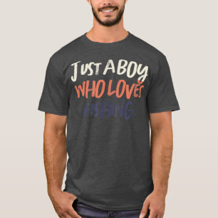 De gekleurde Retro Funny Vist alleen maar een jong T-shirt