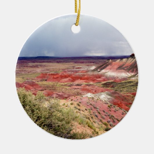 De gekleurde woestijn keramisch ornament (Voorkant)