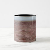 De gekleurde woestijn tweekleurige koffiemok (Center)