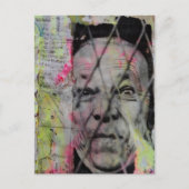 de gekooide man unieke Mixed Media Collage Briefkaart (Voorkant)