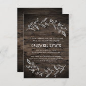 De gekromde Tanden Wooden de Ontvangst van de Wedd Kaart (Voorkant / Achterkant)