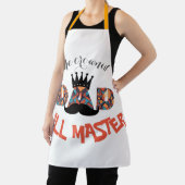 De gekroonde grillmaster: geometrische letters schort (Insitu)