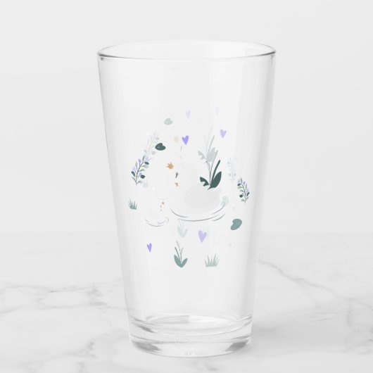 De Gekroonde Zwaan Glas (Voorkant)