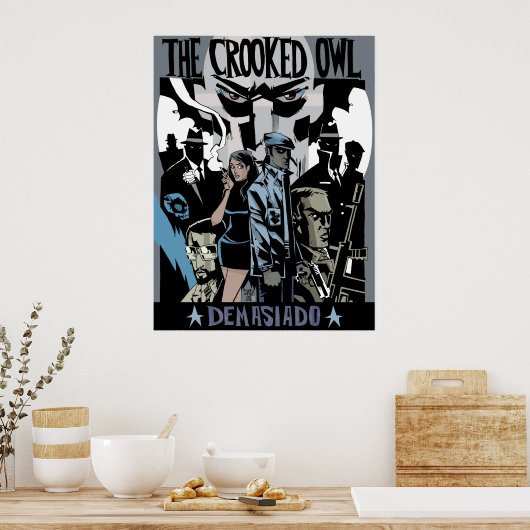De gekropen Owl Druk/Poster Poster (Keuken)