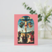 De gekruisigde Christus met de Maagd Maria Briefkaart (Staand voorkant)