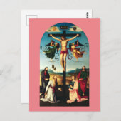 De gekruisigde Christus met de Maagd Maria Briefkaart (Voorkant / Achterkant)