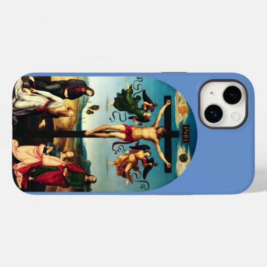 De gekruisigde Christus met de Maagd Maria Case-Mate iPhone Case (Achterkant (horizontaal))