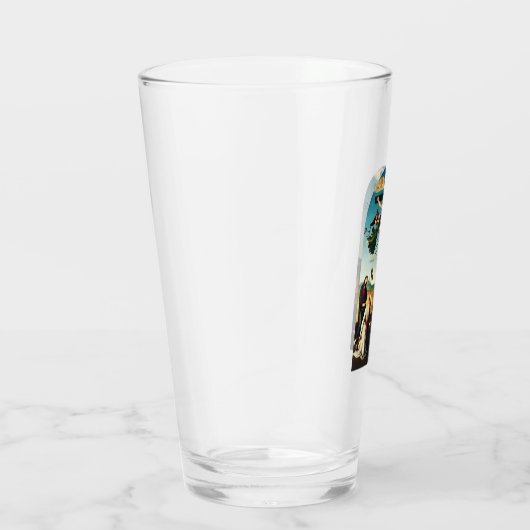 De gekruisigde Christus met de Maagd Maria Glas (Rechts)