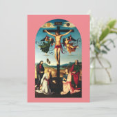 De gekruisigde Christus met de Maagd Maria Kaart (Staand voorkant)